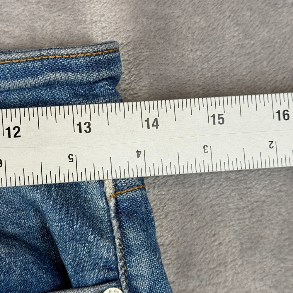 Rag & Bone Skinny Jeans Womens 24  Medium Blue Raw Hem Frayed Denim - Picture 14 of 16